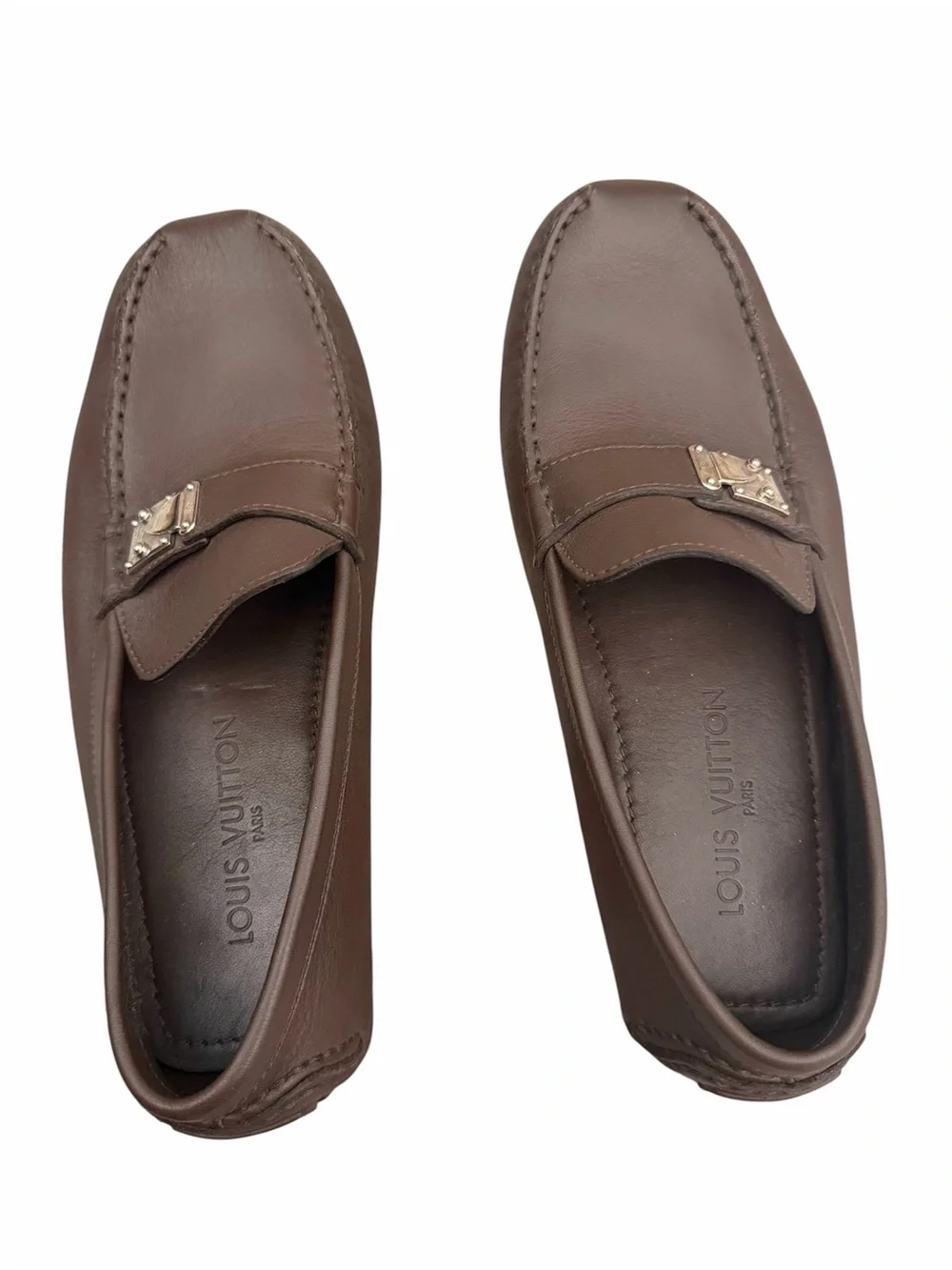 Louis Vuitton Brown Lombok Loafers with Metal Bit